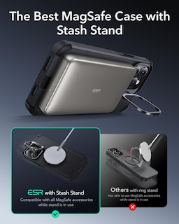 Foto 4 | Foto 4 | Funda De Teléfono Esr Cyber Series Con Soporte Para Iphone 13 Pro Max, Color Negro - Venta Internacional.