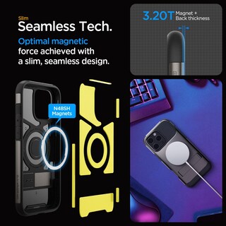 Foto 5 | Foto 5 | Funda Para Iphone Spigen Slim Armor Magfit, De Grado Militar, Color Bronce - Venta Internacional.