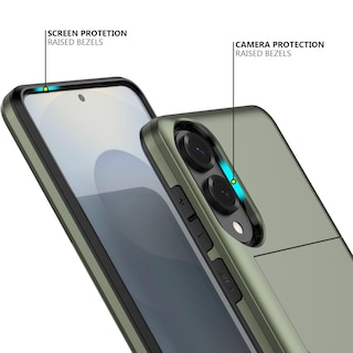 Foto 4 | Foto 4 | Funda Nvollnoe Para Samsung Galaxy S25 Edge Con Tarjetero, Color Verde - Venta Internacional.