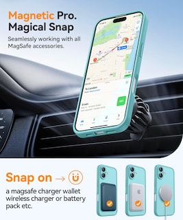 Foto 5 | Foto 5 | Funda Magnética Canshn Para Iphone 16 Plus, Color Verde Azulado - Venta Internacional.