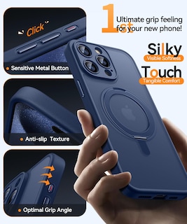 Foto 6 | Foto 6 | Funda Para Teléfono Canshn Con Soporte Magnético Giratorio 360° Para Iphone 15 Pro 6.1 - Venta Internacional.