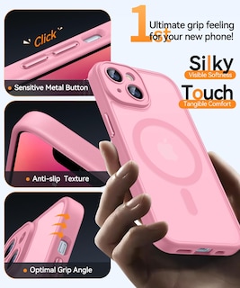 Foto 6 | Foto 6 | Funda Magnética Canshn Para Iphone 14 6.1 - Rosa - Venta Internacional.