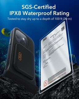 Foto 7 | Foto 7 | Funda Impermeable Esr Para Iphone 15/14/13 Ipx8 Negra, Paquete De 2 - Venta Internacional.