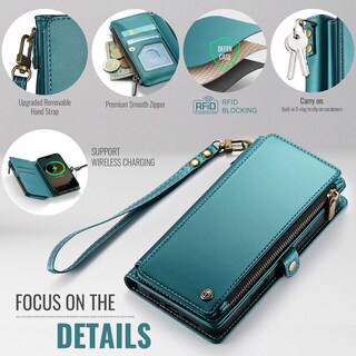 Foto 5 | Foto 5 | Funda De Teléfono Wallet Defense Compatible Con Iphone 16, Azul Y Verde - Venta Internacional.