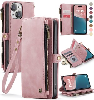 Foto 1 | Foto 1 | Funda Wallet Defcase Compatible Con Iphone 15, Rosa Rosa - Venta Internacional.