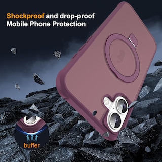 Foto 7 | Foto 7 | Funda De Teléfono Sky-lmw Compatible Con Iphone 16 Plus, Color Rojo Vino - Venta Internacional.