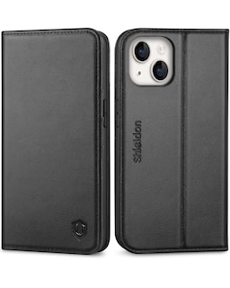 Foto 1 | Foto 1 | Funda Shieldon De Piel Auténtica Tipo Cartera Para Iphone 14 6.1 5g, Color Negro - Venta Internacional.