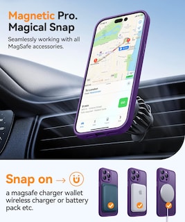 Foto 5 | Foto 5 | Funda Para Teléfono Canshn Con Soporte Magnético Con Giro De 360° Para Iphone 15 Pro Max - Venta Internacional.