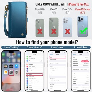 Foto 2 | Foto 2 | Funda De Teléfono Wallet Defcase Compatible Con Iphone 13 Pro Max - Venta Internacional.