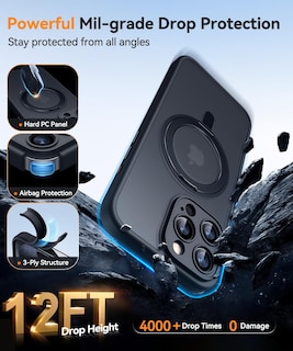 Foto 7 | Foto 7 | Funda Para Teléfono Canshn Con Soporte Magnético Giratorio 360° Para Iphone 15 Pro 6.1 - Venta Internacional.