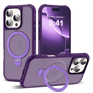Foto 1 | Foto 1 | Funda De Teléfono Skylmw Compatible Con Iphone 16 Pro Con Soporte Morado - Venta Internacional.
