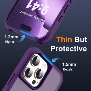 Foto 6 | Foto 6 | Funda De Teléfono Skylmw Compatible Con Iphone 16 Pro Con Soporte Morado - Venta Internacional.