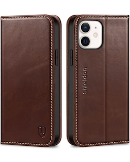 Foto 1 | Foto 1 | Funda Shieldon Para Iphone 12 6.1 De Piel Auténtica Tipo Cartera, Color Café - Venta Internacional.