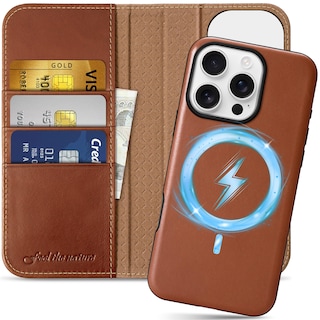 Foto 1 | Foto 1 | Funda Shieldon Para Iphone 16 Pro 2024 De Piel Auténtica, Color Marrón - Venta Internacional.