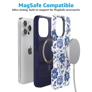 Foto 4 | Foto 4 | Funda Para Teléfono Casely Rose To Fame Con Estampado Floral Azul Y Blanco Para Iphone 15 Pro - Venta Internacional.