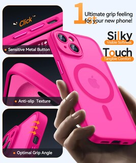 Foto 5 | Foto 5 | Funda Magnética Canshn Para Iphone 15 Plus 6.7 - Rosa Intenso - Venta Internacional.