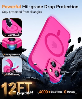 Foto 6 | Foto 6 | Funda Magnética Canshn Para Iphone 15 Plus 6.7 - Rosa Intenso - Venta Internacional.