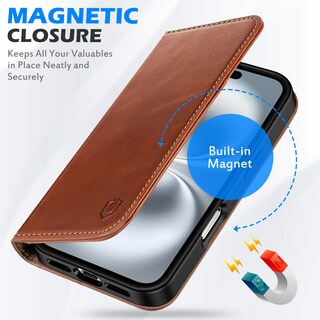 Foto 4 | Foto 4 | Funda Shieldon Para Iphone 16 5g 6.1 De Piel Auténtica, Color Marrón - Venta Internacional.