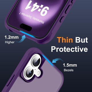 Foto 6 | Foto 6 | Funda De Teléfono Sky-lmw Compatible Con Iphone 16 Plus, Color Morado - Venta Internacional.
