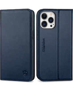Foto 1 | Foto 1 | Funda Shieldon Para Iphone 13 Pro 6.1 De Piel Auténtica, Color Azul Marino - Venta Internacional.