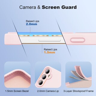 Foto 4 | Foto 4 | Funda De Teléfono Skylmw Para Samsung Galaxy S24 Plus De Silicona Rosa - Venta Internacional.