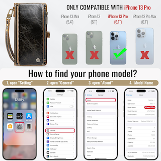 Foto 2 | Foto 2 | Funda Wallet Defencase Compatible Con Iphone 13 Pro Coffee - Venta Internacional.