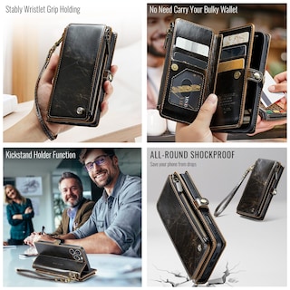 Foto 4 | Foto 4 | Funda Wallet Defencase Compatible Con Iphone 13 Pro Coffee - Venta Internacional.