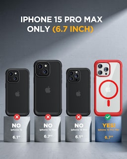 Foto 6 | Foto 6 | Funda Miracase Magnetic Para Iphone 15 Pro Max, Color Rojo - Venta Internacional.