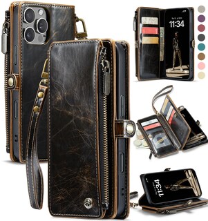 Foto 1 | Foto 1 | Funda Wallet Defcase Compatible Con Iphone 16 Pro Coffee - Venta Internacional.