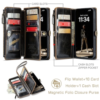 Foto 3 | Foto 3 | Funda Wallet Defcase Compatible Con Iphone 16 Pro Coffee - Venta Internacional.