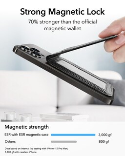 Foto 2 | Foto 2 | Cartera Magnética Esr Para Iphone (halolock), Color Negro - Venta Internacional.