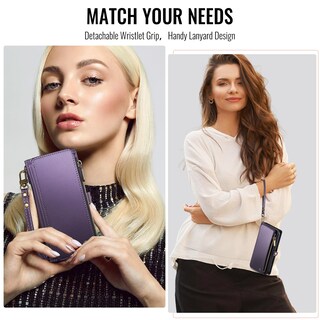Foto 3 | Foto 3 | Funda Wallet Defcase Compatible Con Iphone 13 Pro, Color Morado - Venta Internacional.