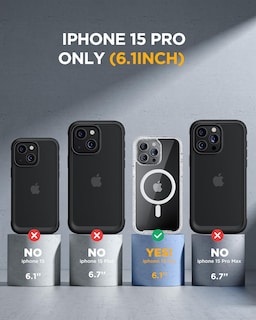 Foto 7 | Foto 7 | Funda Para Teléfono Miracase Magnetic Con Pantalla De Cristal Para Iphone 15 Pro - Venta Internacional.