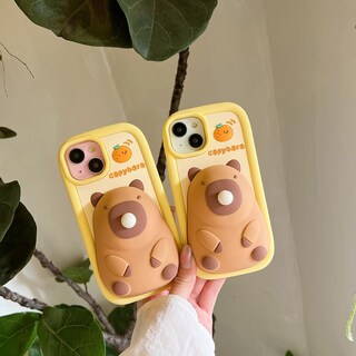 Foto 7 | Foto 7 | Funda De Teléfono Qokcoahn Para Iphone 15 Cute 3d Kawaii Capybara - Venta Internacional.