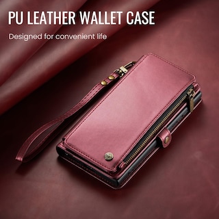 Foto 7 | Foto 7 | Funda De Teléfono Defencase Para Samsung Galaxy S24 Fe Wallet, Color Rojo Vino - Venta Internacional.