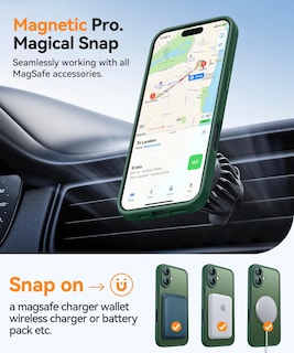 Foto 4 | Foto 4 | Funda Magnética Canshn Para Iphone 16, Color Verde Oscuro - Venta Internacional.