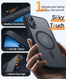 Foto 5 | Foto 5 | Funda Magnética Canshn Para Iphone 16 De 6.1 Pulgadas Con Magsafe, Color Negro - Venta Internacional.