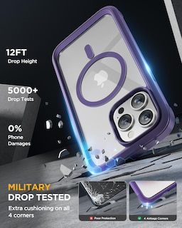 Foto 4 | Foto 4 | Funda Magnética Miracase Con Protector De Pantalla Para Iphone 12 Pro Max - Venta Internacional.