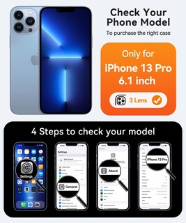 Foto 2 | Foto 2 | Funda Magnética Canshn Compatible Con Iphone 13 Pro De 6.1 Pulgadas - Venta Internacional.