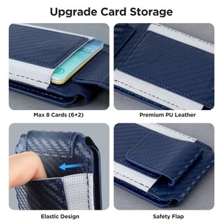 Foto 4 | Foto 4 | Cartera Magnética Miracase Para Hombres/mujeres Iphone 12-16, Color Azul - Venta Internacional.