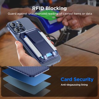 Foto 7 | Foto 7 | Cartera Magnética Miracase Para Hombres/mujeres Iphone 12-16, Color Azul - Venta Internacional.