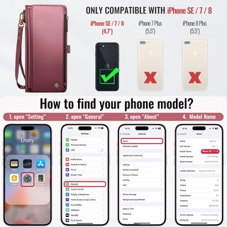 Foto 2 | Foto 2 | Funda Wallet Defencase Compatible Con Iphone Se 2020 2022 - Venta Internacional.