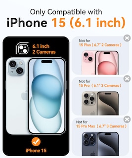 Foto 2 | Foto 2 | Funda Magnética Canshn Para Iphone 15 6.1 - Rosa - Venta Internacional.