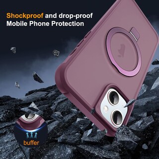 Foto 7 | Foto 7 | Funda De Teléfono Skylmw Compatible Con Iphone 13 Y 14 6.1, Color Rojo Vino - Venta Internacional.