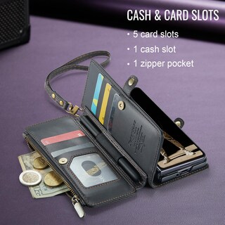 Foto 7 | Foto 7 | Funda Tipo Cartera Defcase Para Samsung Galaxy Z Fold 6, Color Negro - Venta Internacional.