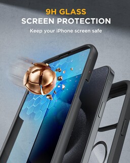 Foto 3 | Foto 3 | Funda Magnética Miracase Para Iphone 15 Pro De 6.1 Pulgadas, Negra - Venta Internacional.