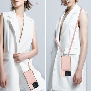 Foto 5 | Foto 5 | Funda Tipo Cartera Tipo Bandolera Bocasal Para Iphone 16 Pro Max En Oro Rosa - Venta Internacional.