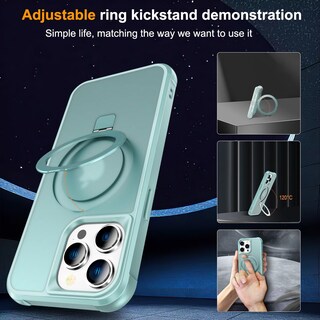 Foto 6 | Foto 6 | Funda Para Teléfono Sterker Con Soporte Magnético Para Iphone 13 Pro Max, Color Verde - Venta Internacional.
