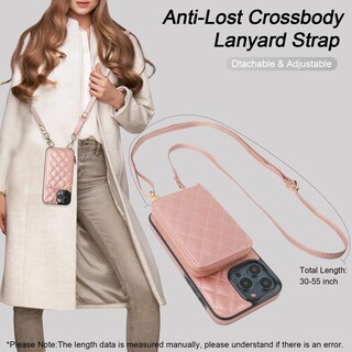 Foto 6 | Foto 6 | Funda Tipo Cartera Tipo Bandolera Bocasal Para Iphone 14 Pro Max En Oro Rosa - Venta Internacional.