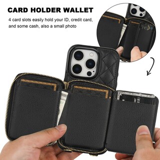 Foto 4 | Foto 4 | Funda Tipo Cartera Tipo Bandolera Bocasal Para Iphone 16 Pro De 6,3 Pulgadas, Color Negro - Venta Internacional.